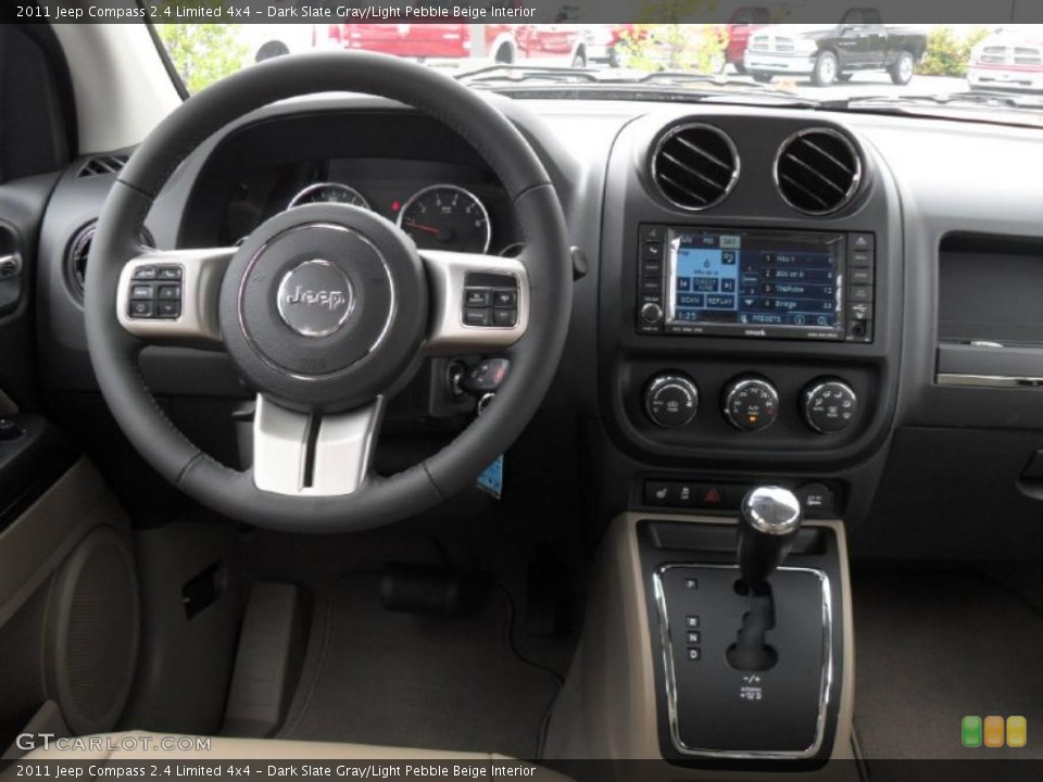 Dark Slate Gray/Light Pebble Beige Interior Dashboard for the 2011 Jeep Compass 2.4 Limited 4x4 #47979323