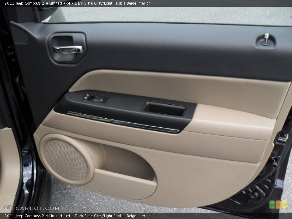 Dark Slate Gray/Light Pebble Beige Interior Door Panel for the 2011 Jeep Compass 2.4 Limited 4x4 #47979413