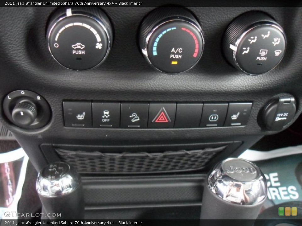 Black Interior Controls for the 2011 Jeep Wrangler Unlimited Sahara 70th Anniversary 4x4 #47979668