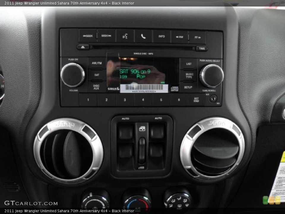 Black Interior Controls for the 2011 Jeep Wrangler Unlimited Sahara 70th Anniversary 4x4 #47979683