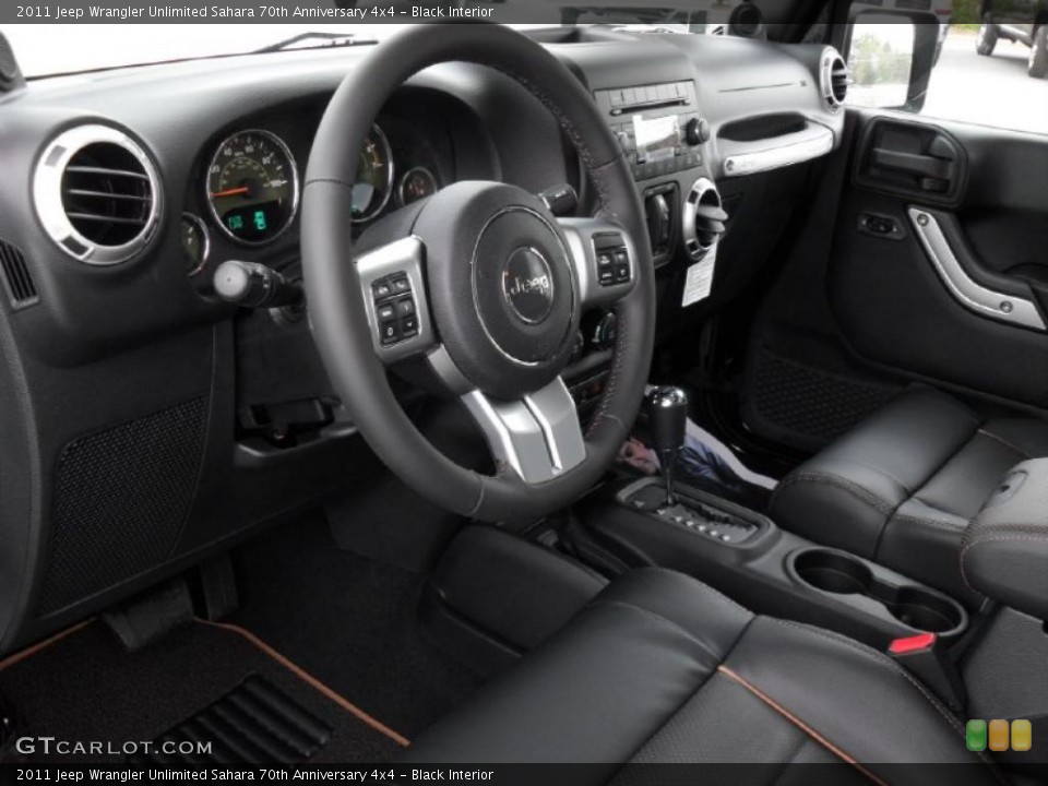 Black Interior Photo for the 2011 Jeep Wrangler Unlimited Sahara 70th Anniversary 4x4 #47979896