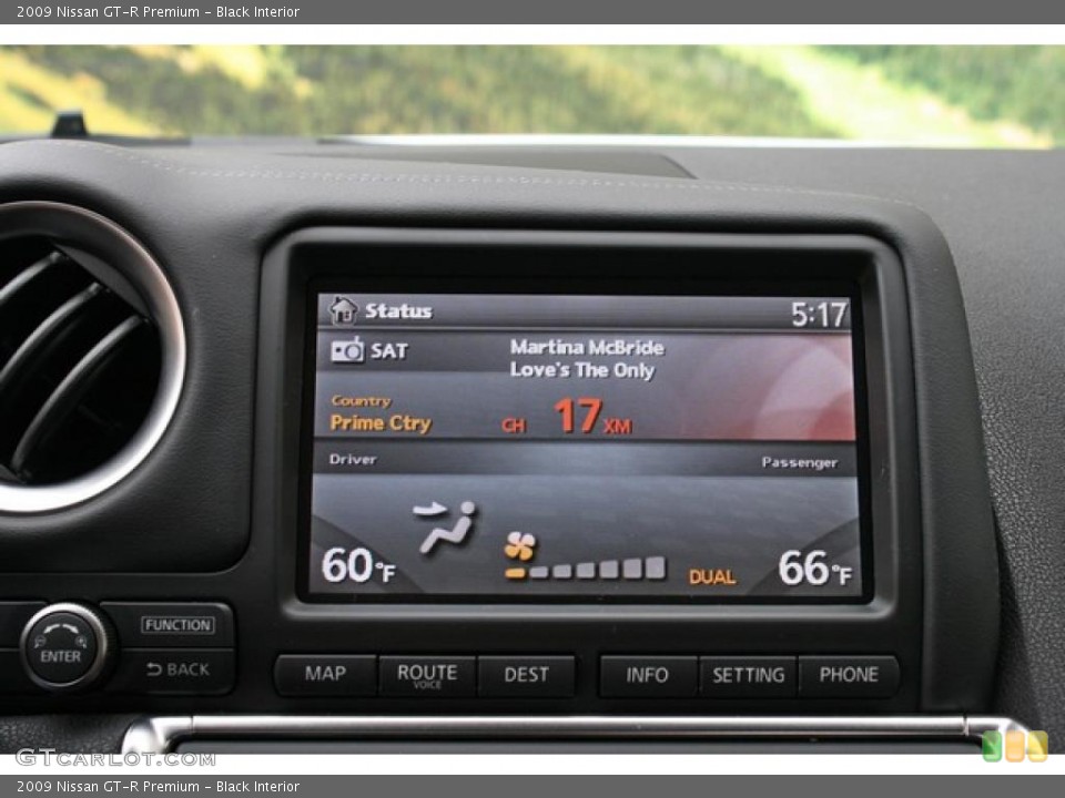 Black Interior Controls for the 2009 Nissan GT-R Premium #47984945