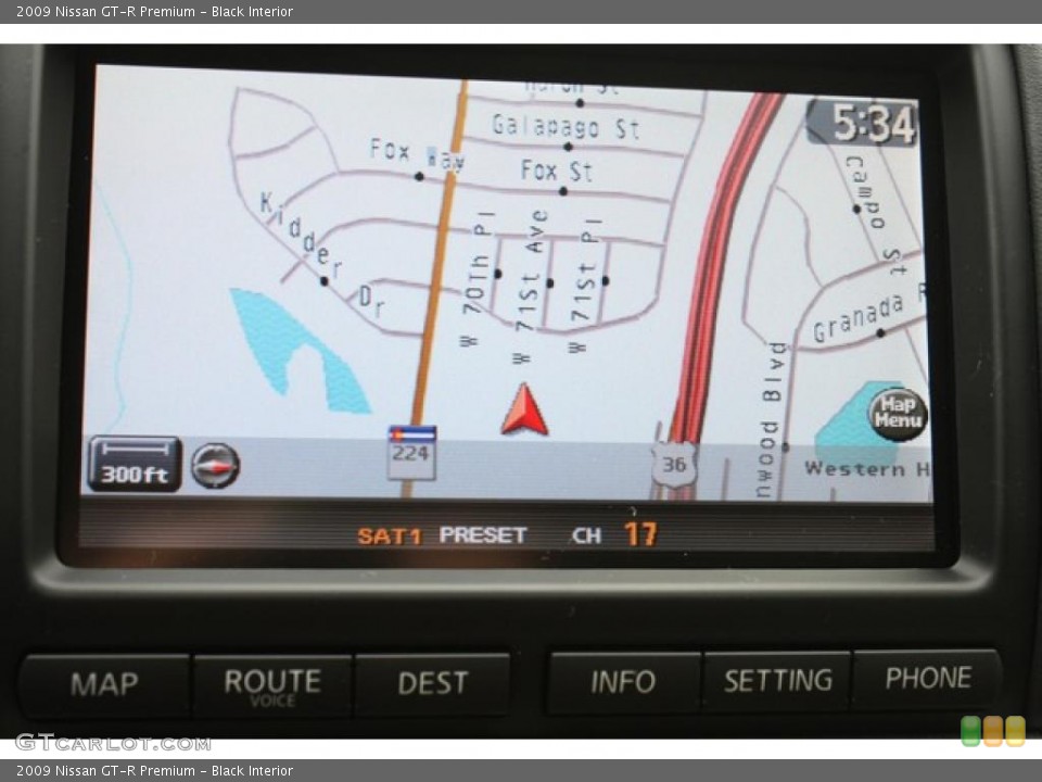 Black Interior Navigation for the 2009 Nissan GT-R Premium #47984975