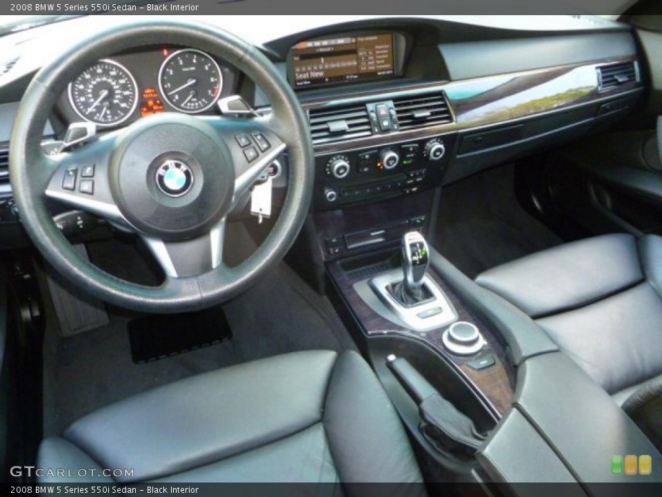 Black Interior Dashboard for the 2008 BMW 5 Series 550i Sedan #47985275