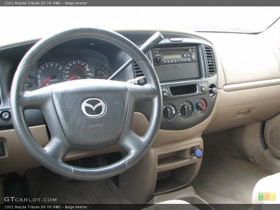 Beige 2001 Mazda Tribute Interiors