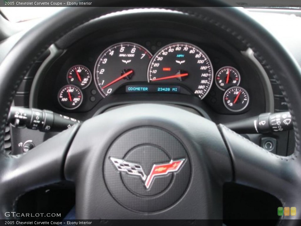 Ebony Interior Gauges for the 2005 Chevrolet Corvette Coupe #47995086