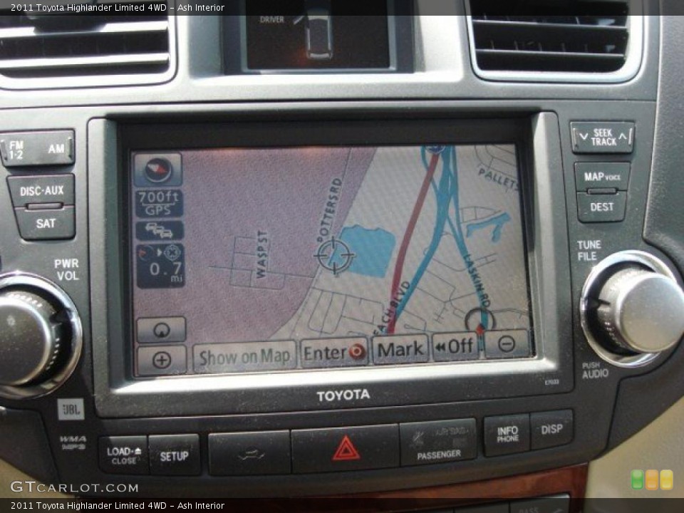 Ash Interior Navigation for the 2011 Toyota Highlander Limited 4WD #47996058