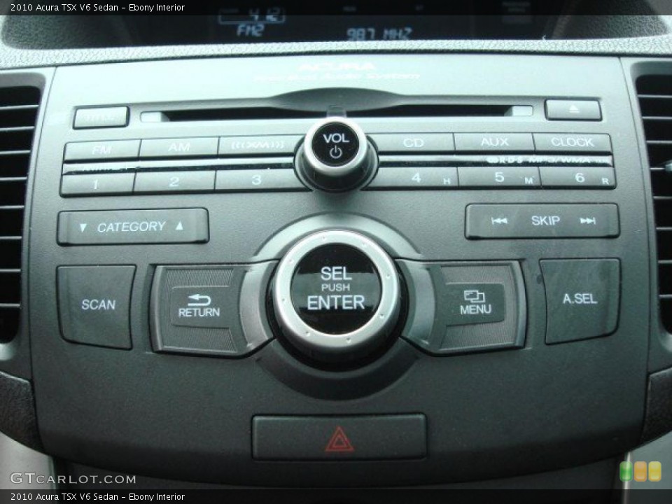 Ebony Interior Controls for the 2010 Acura TSX V6 Sedan #48001986