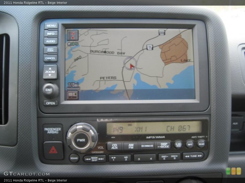 Beige Interior Navigation for the 2011 Honda Ridgeline RTL #48005418