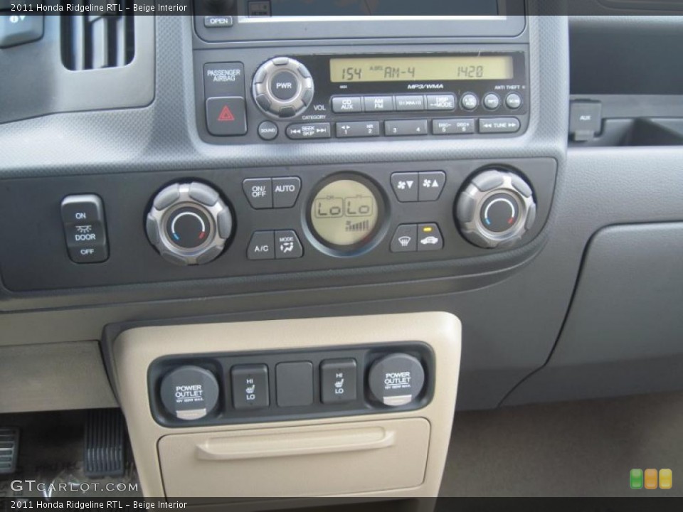 Beige Interior Controls for the 2011 Honda Ridgeline RTL #48005791