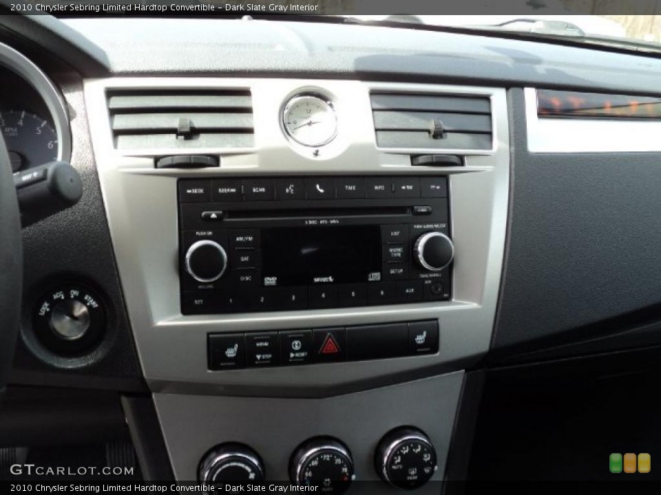 Dark Slate Gray Interior Controls for the 2010 Chrysler Sebring Limited Hardtop Convertible #48006367