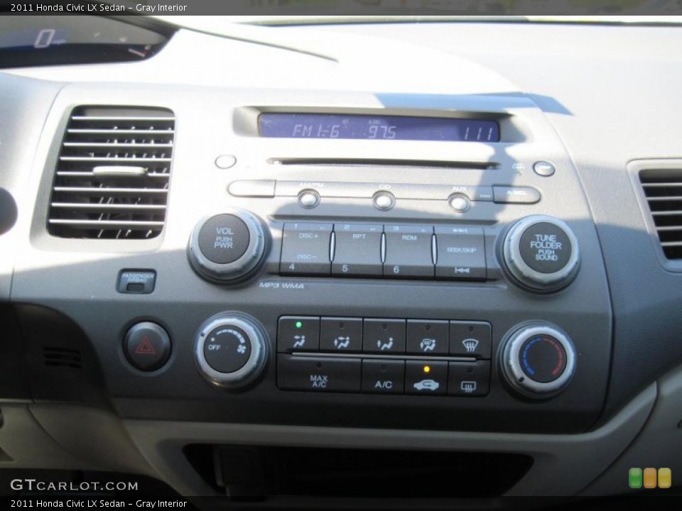 Gray Interior Controls for the 2011 Honda Civic LX Sedan #48006901
