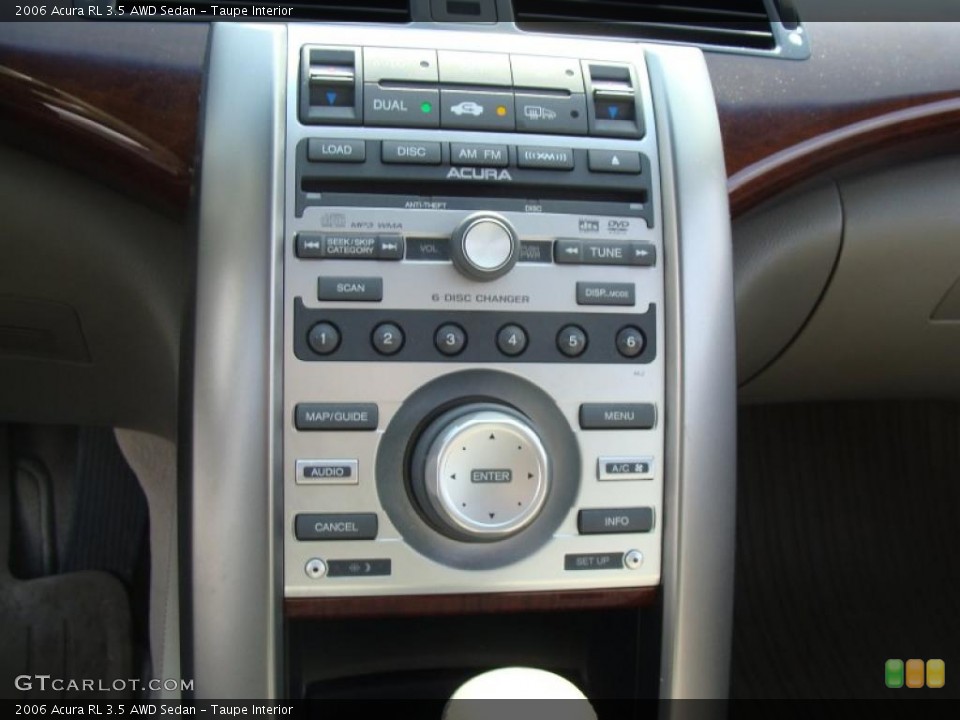 Taupe Interior Controls for the 2006 Acura RL 3.5 AWD Sedan #48008278