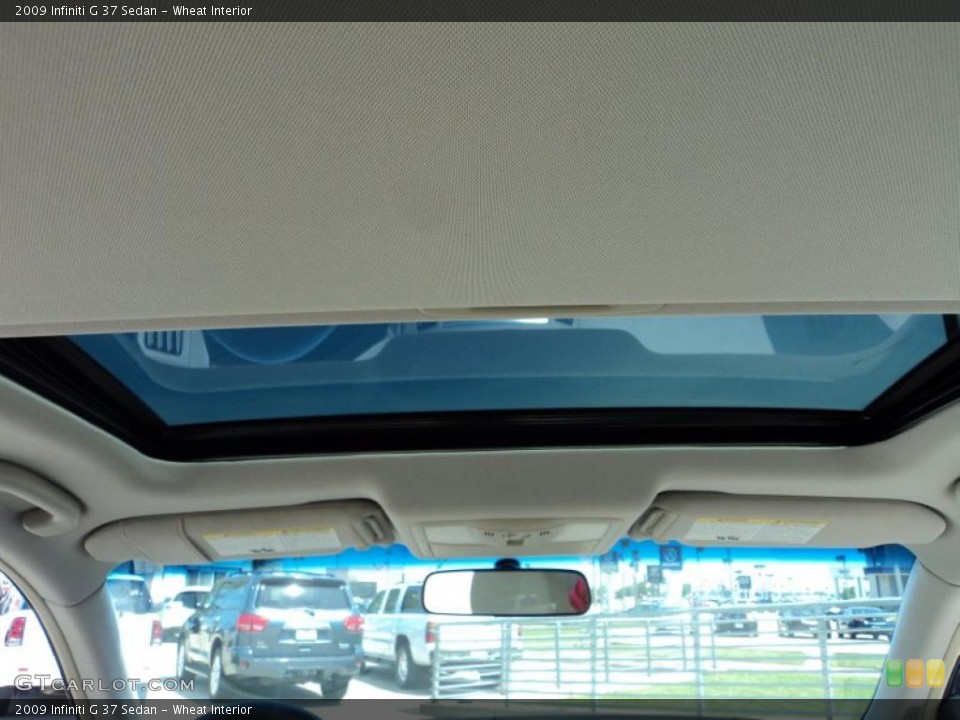 Wheat Interior Sunroof for the 2009 Infiniti G 37 Sedan #48008815