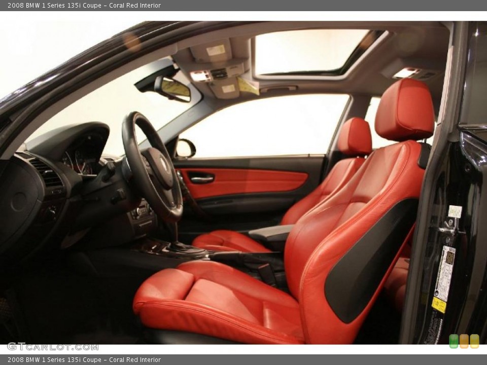 Coral Red Interior Photo for the 2008 BMW 1 Series 135i Coupe #48010762