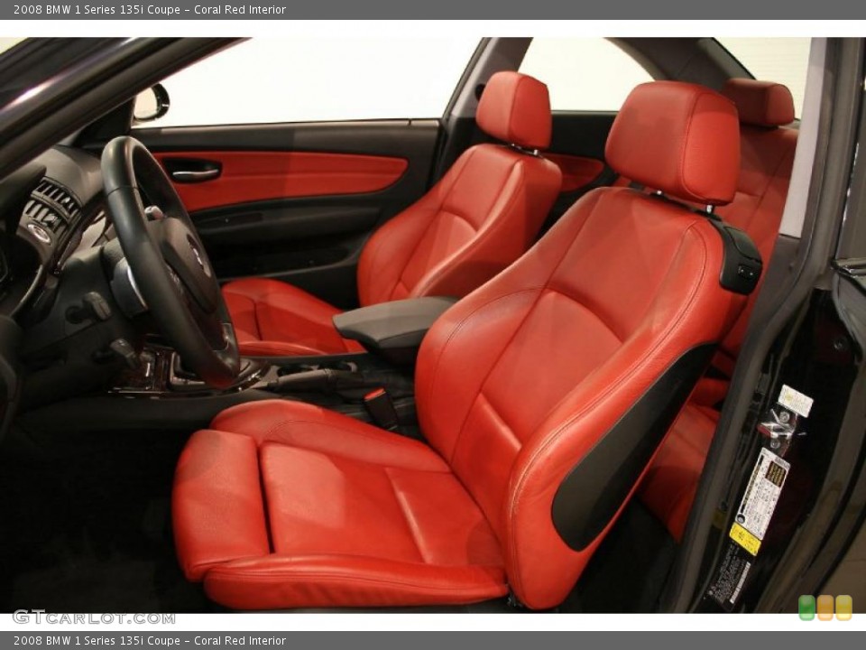 Coral Red Interior Photo for the 2008 BMW 1 Series 135i Coupe #48010768