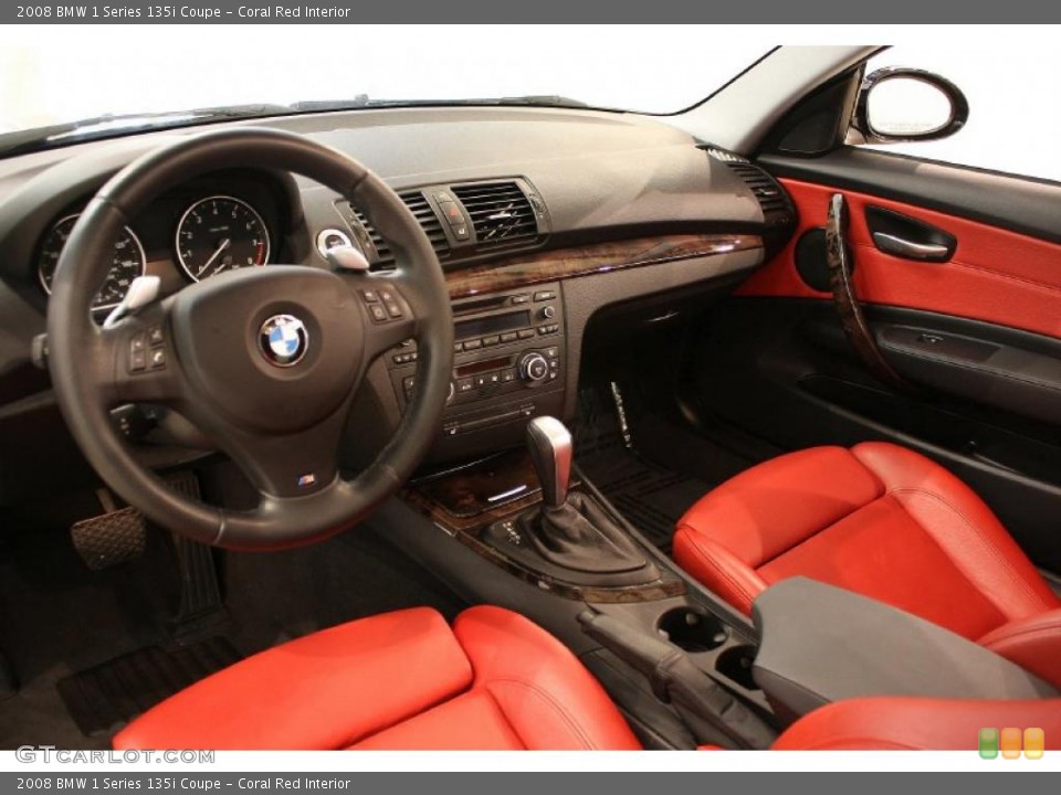 Coral Red Interior Dashboard for the 2008 BMW 1 Series 135i Coupe #48010771