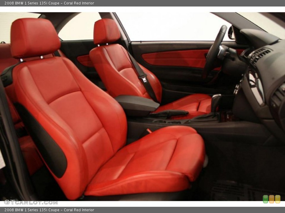 Coral Red Interior Photo for the 2008 BMW 1 Series 135i Coupe #48010819