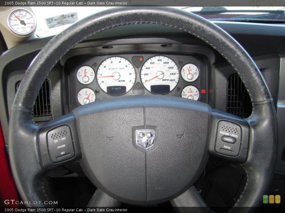 Dark Slate Gray Interior Steering Wheel for the 2005 Dodge Ram 1500 SRT-10 Regular Cab #48010948