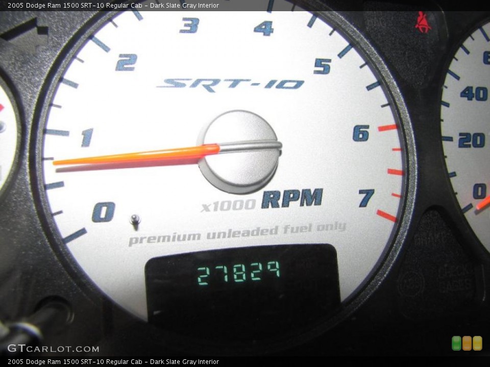 Dark Slate Gray Interior Gauges for the 2005 Dodge Ram 1500 SRT-10 Regular Cab #48011011