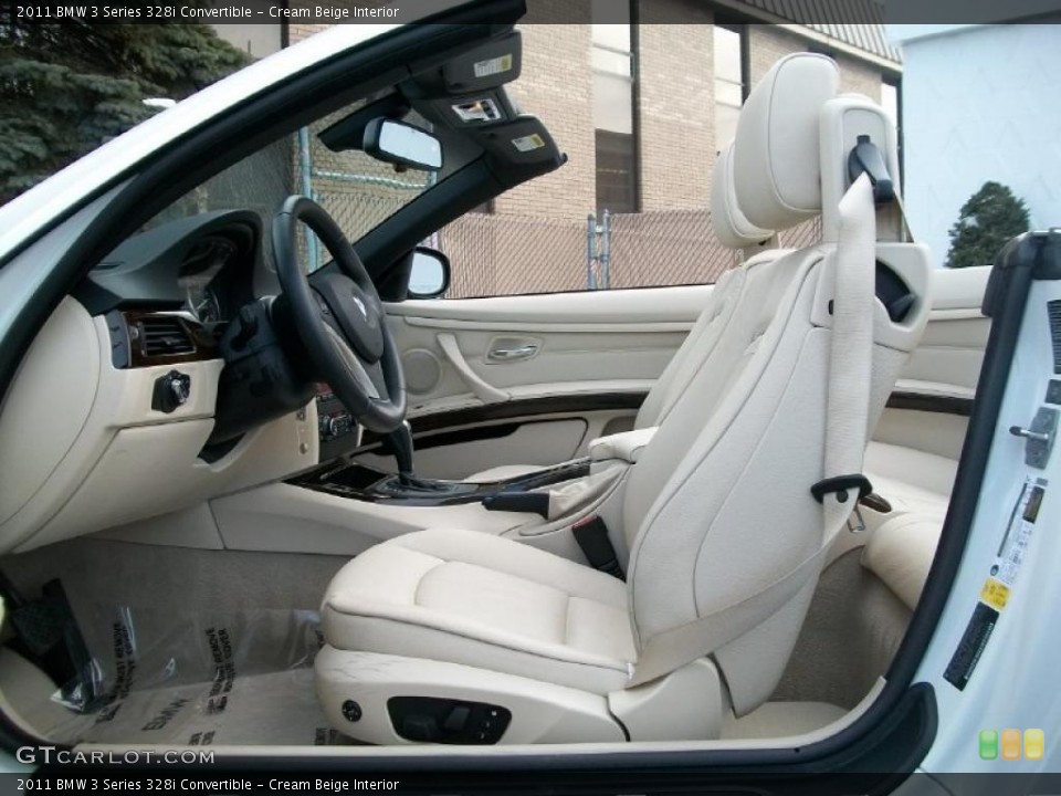 Cream Beige Interior Photo for the 2011 BMW 3 Series 328i Convertible #48017399