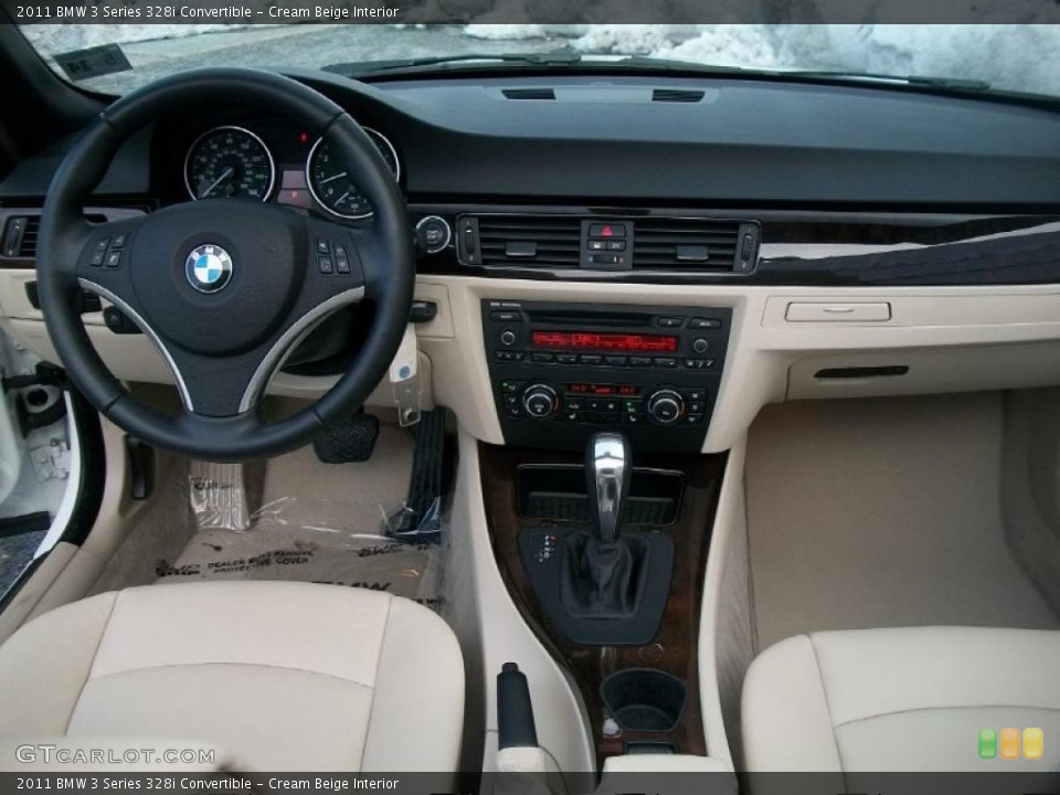 Cream Beige Interior Dashboard for the 2011 BMW 3 Series 328i Convertible #48017429