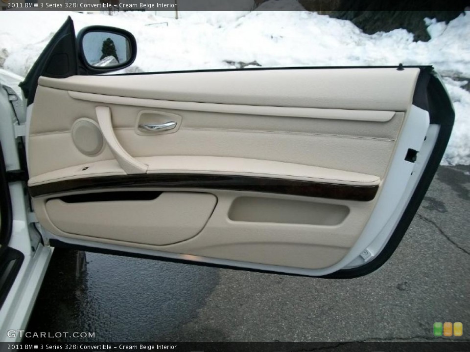 Cream Beige Interior Door Panel for the 2011 BMW 3 Series 328i Convertible #48017546