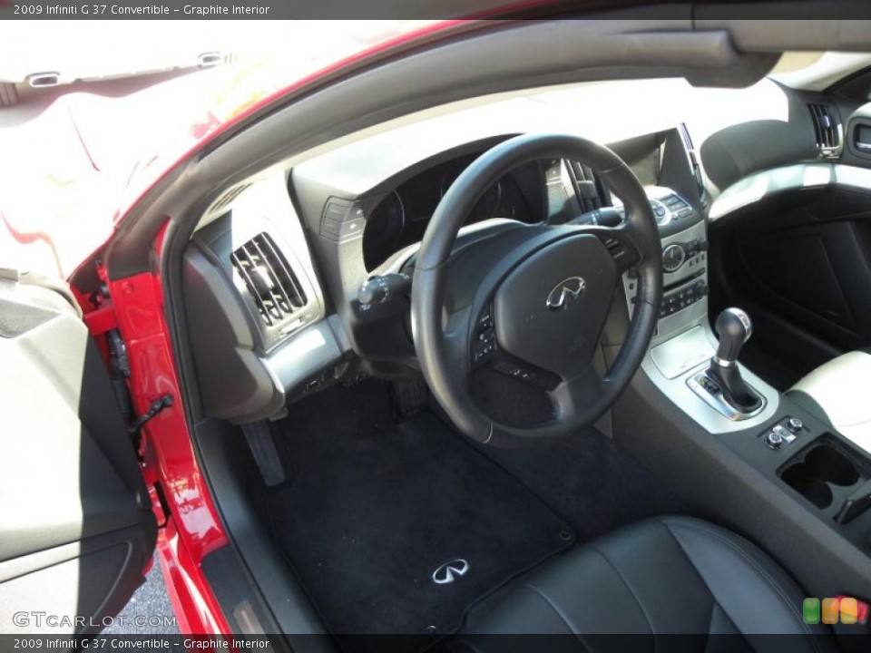 Graphite Interior Steering Wheel for the 2009 Infiniti G 37 Convertible #48018032