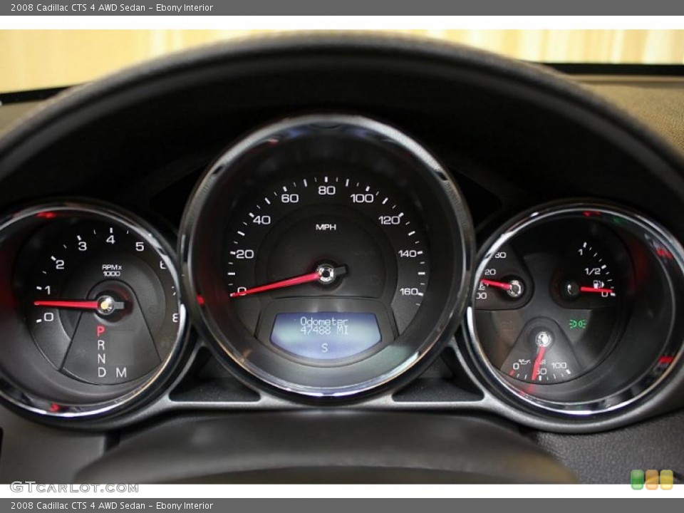 Ebony Interior Gauges for the 2008 Cadillac CTS 4 AWD Sedan #48020471