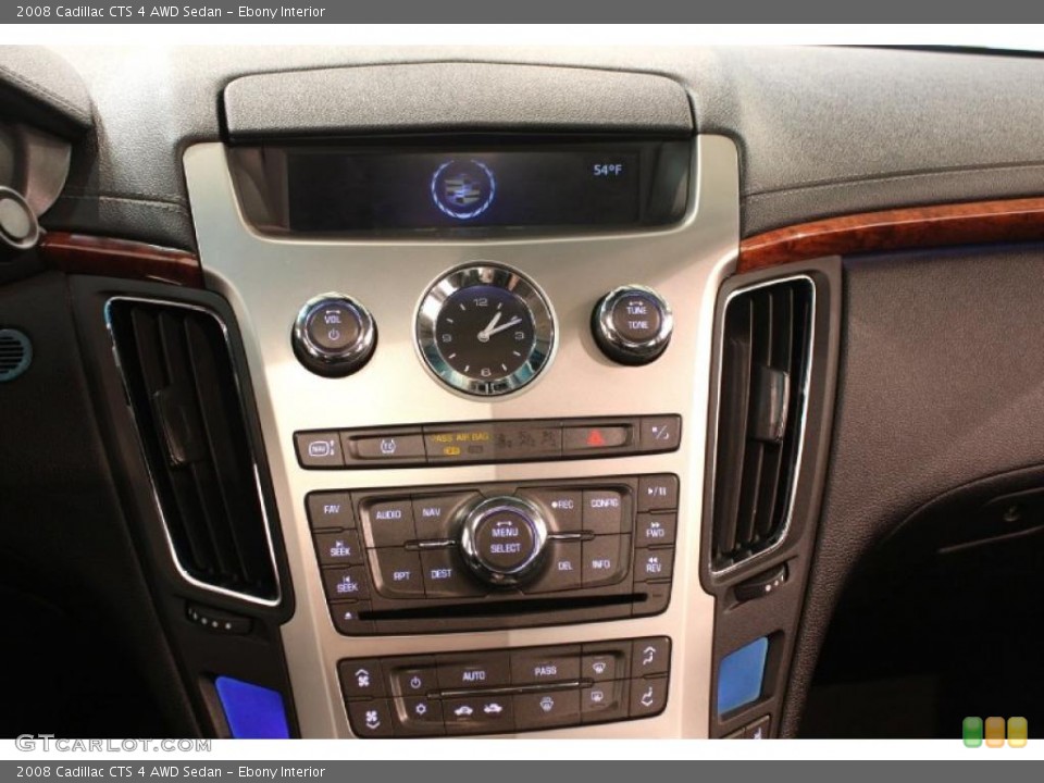 Ebony Interior Controls for the 2008 Cadillac CTS 4 AWD Sedan #48020502