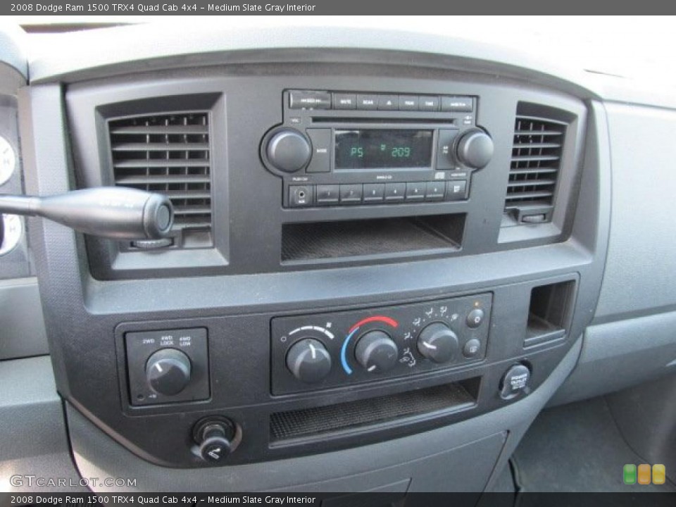 Medium Slate Gray Interior Controls for the 2008 Dodge Ram 1500 TRX4 Quad Cab 4x4 #48027491