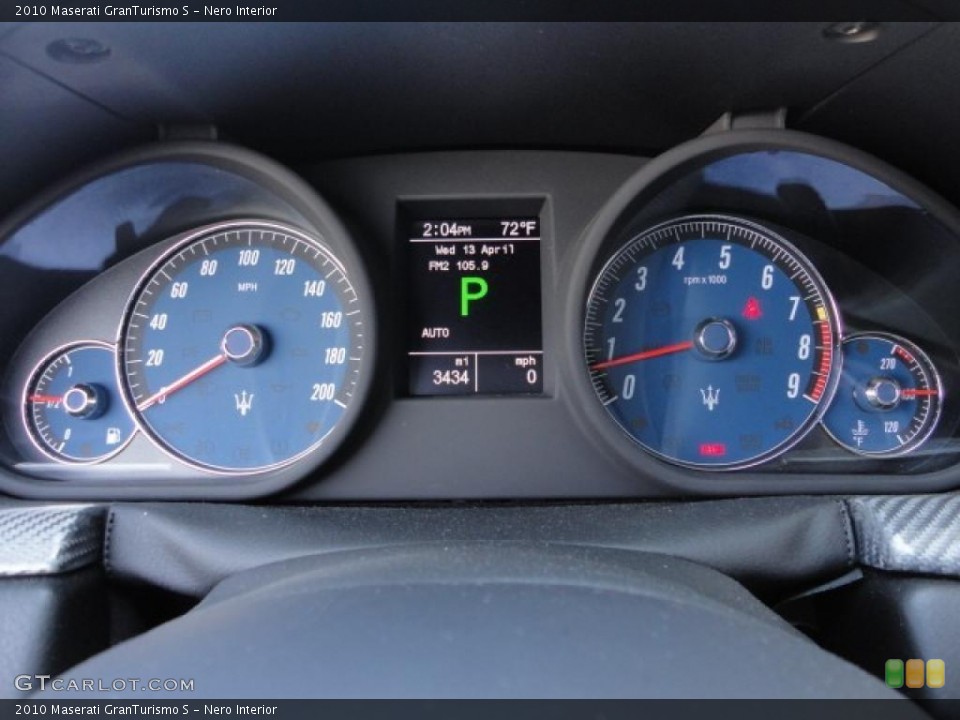 Nero Interior Gauges for the 2010 Maserati GranTurismo S #48029897