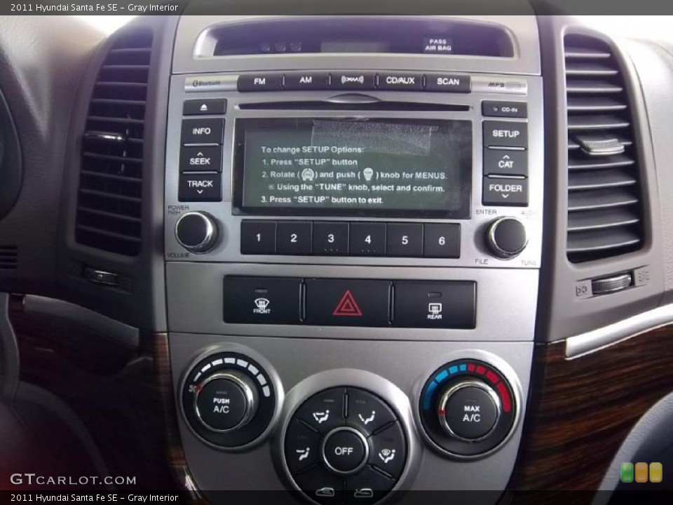 Gray Interior Controls for the 2011 Hyundai Santa Fe SE #48030035
