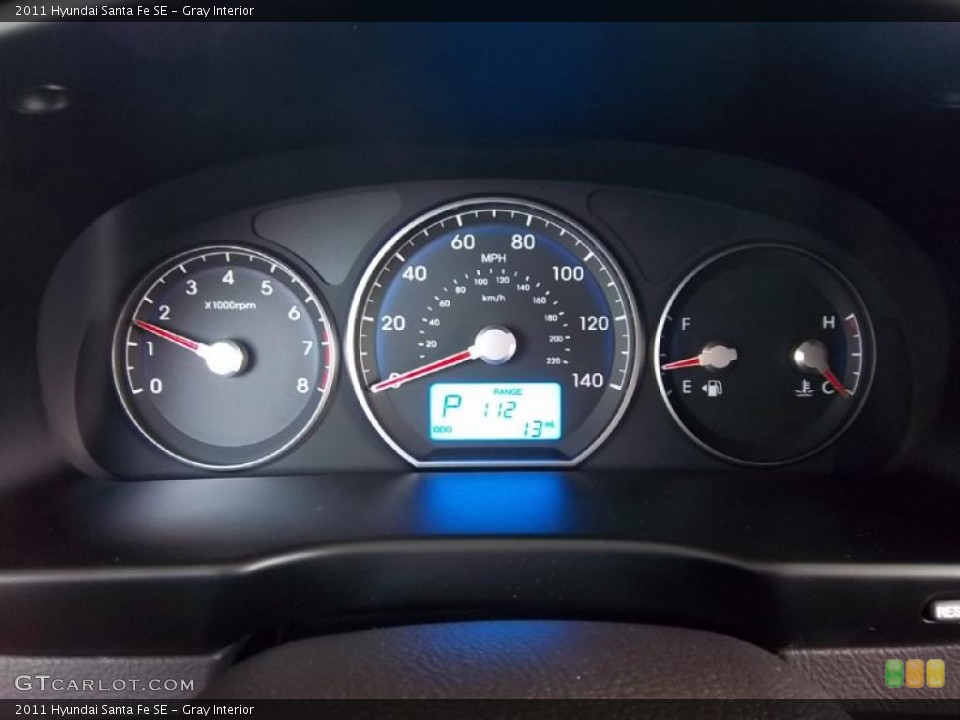 Gray Interior Gauges for the 2011 Hyundai Santa Fe SE #48030083