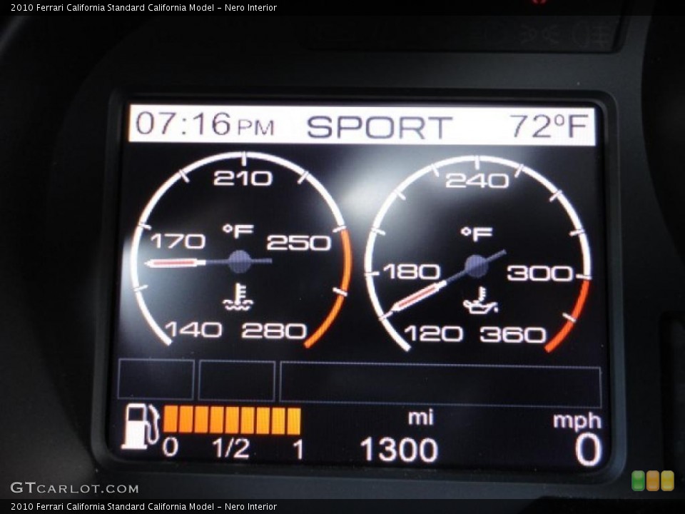 Nero Interior Gauges for the 2010 Ferrari California  #48030542