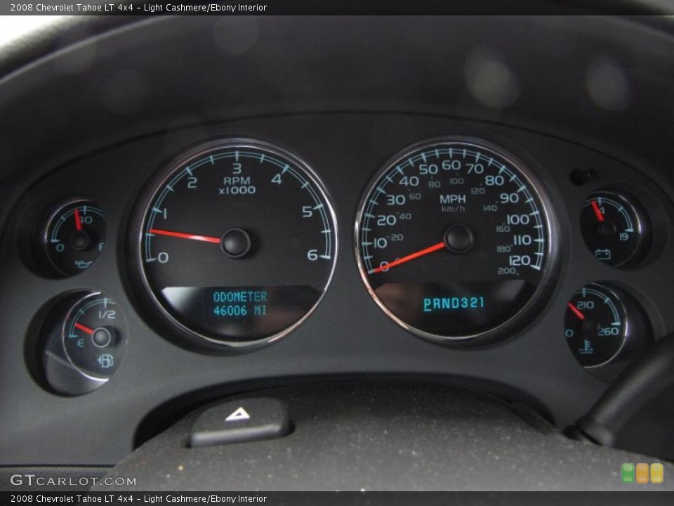 Light Cashmere/Ebony Interior Gauges for the 2008 Chevrolet Tahoe LT 4x4 #48030908