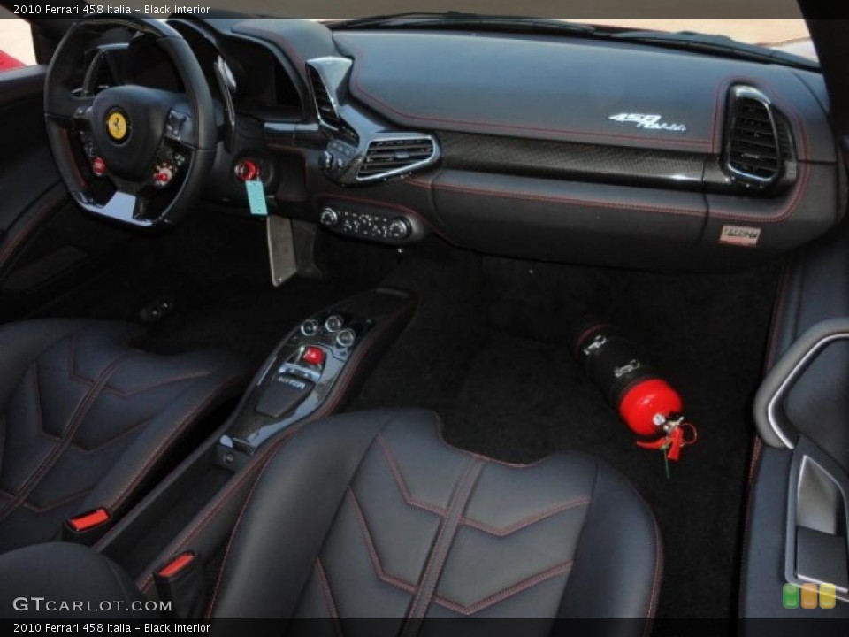 Black Interior Dashboard for the 2010 Ferrari 458 Italia #48030974