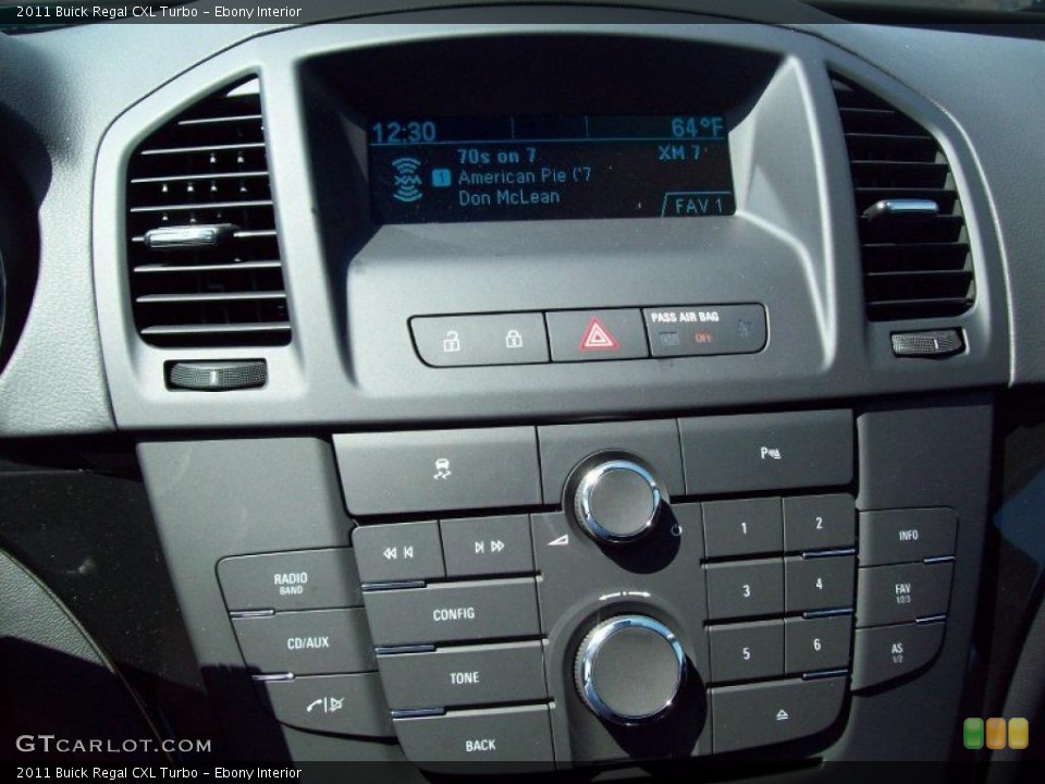 Ebony Interior Controls for the 2011 Buick Regal CXL Turbo #48030995