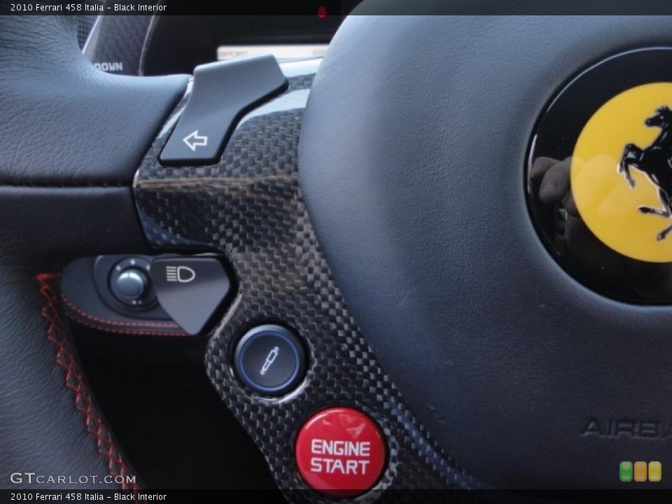 Black Interior Controls for the 2010 Ferrari 458 Italia #48031055
