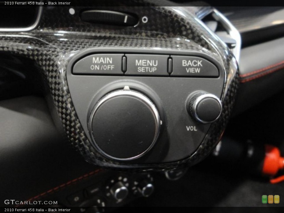 Black Interior Controls for the 2010 Ferrari 458 Italia #48031130