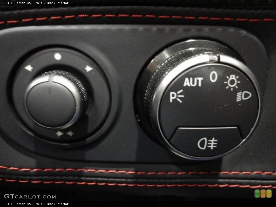 Black Interior Controls for the 2010 Ferrari 458 Italia #48031190