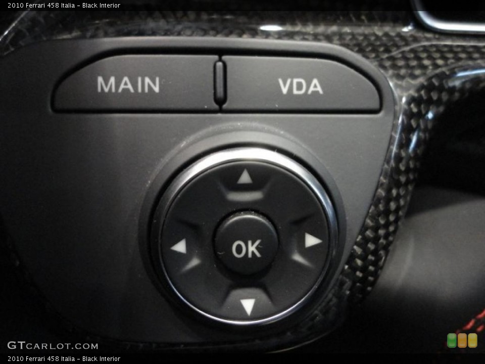 Black Interior Controls for the 2010 Ferrari 458 Italia #48031205