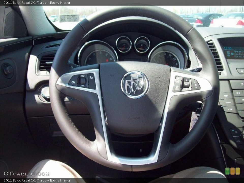 Ebony Interior Steering Wheel for the 2011 Buick Regal CXL Turbo #48031211