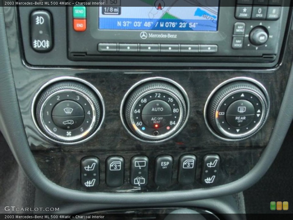 Charcoal Interior Controls for the 2003 Mercedes-Benz ML 500 4Matic #48033329