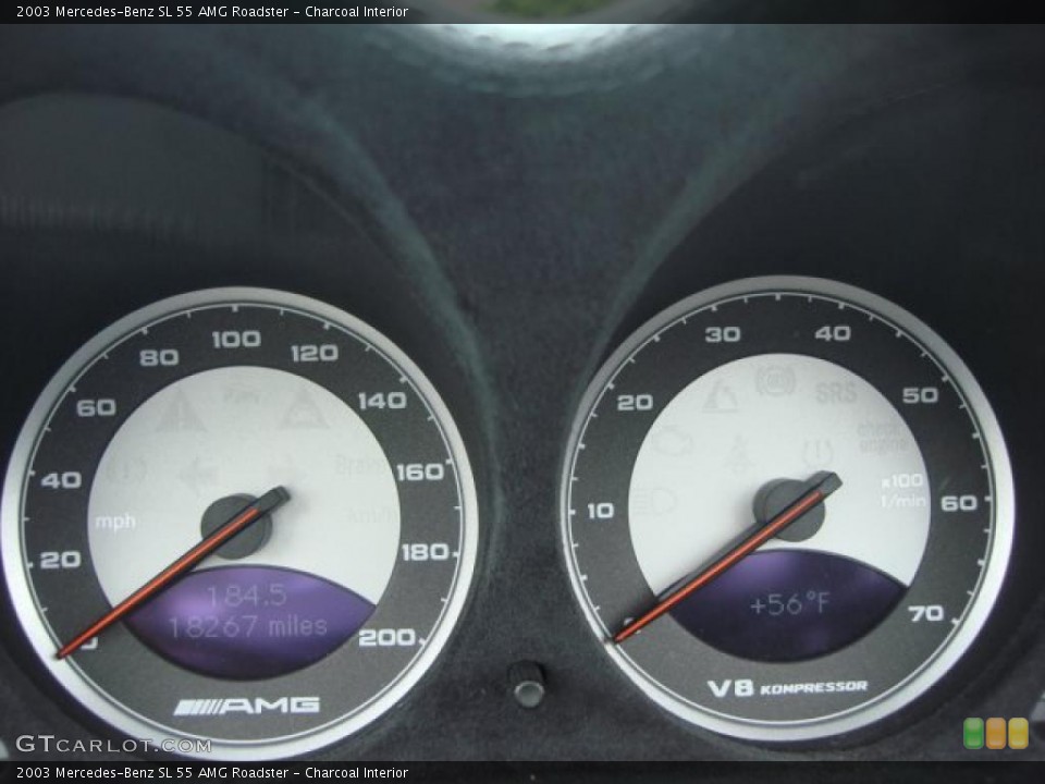 Charcoal Interior Gauges for the 2003 Mercedes-Benz SL 55 AMG Roadster #48033665