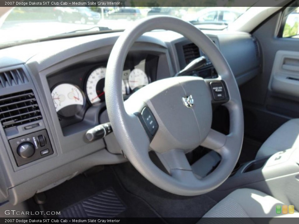 Medium Slate Gray Interior Steering Wheel for the 2007 Dodge Dakota SXT Club Cab #48033704