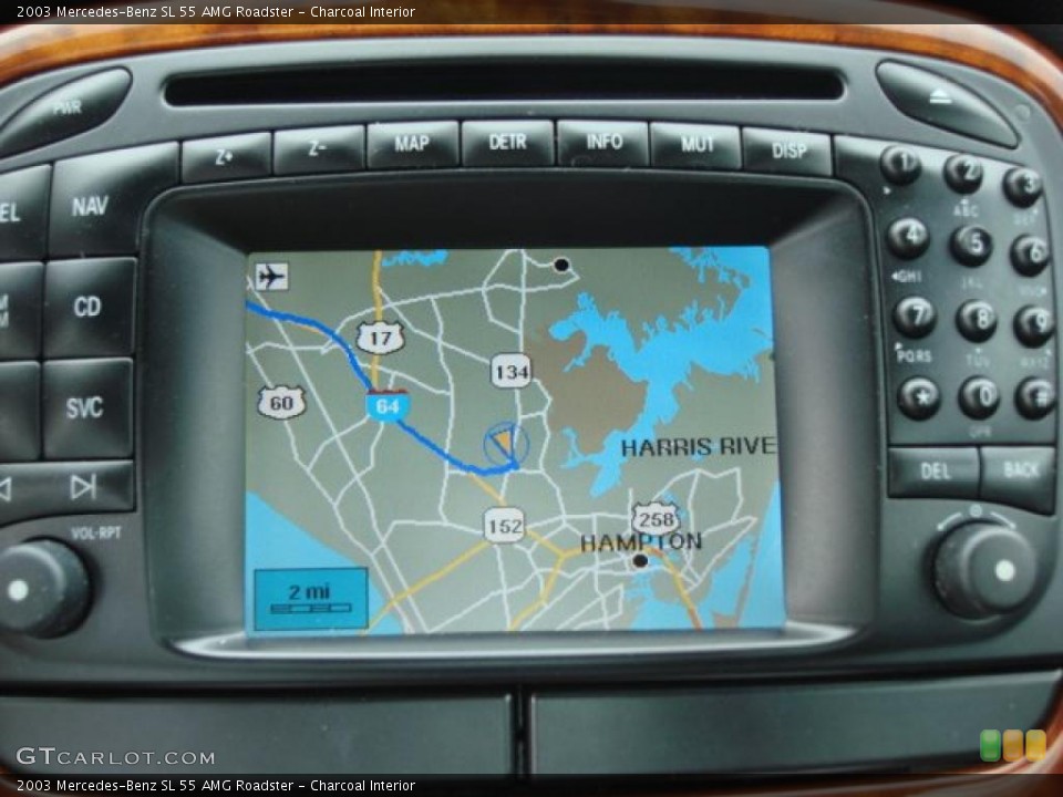 Charcoal Interior Navigation for the 2003 Mercedes-Benz SL 55 AMG Roadster #48033815