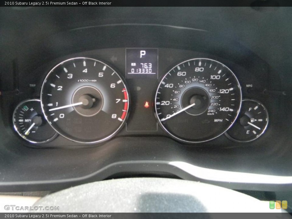 Off Black Interior Gauges for the 2010 Subaru Legacy 2.5i Premium Sedan #48036050