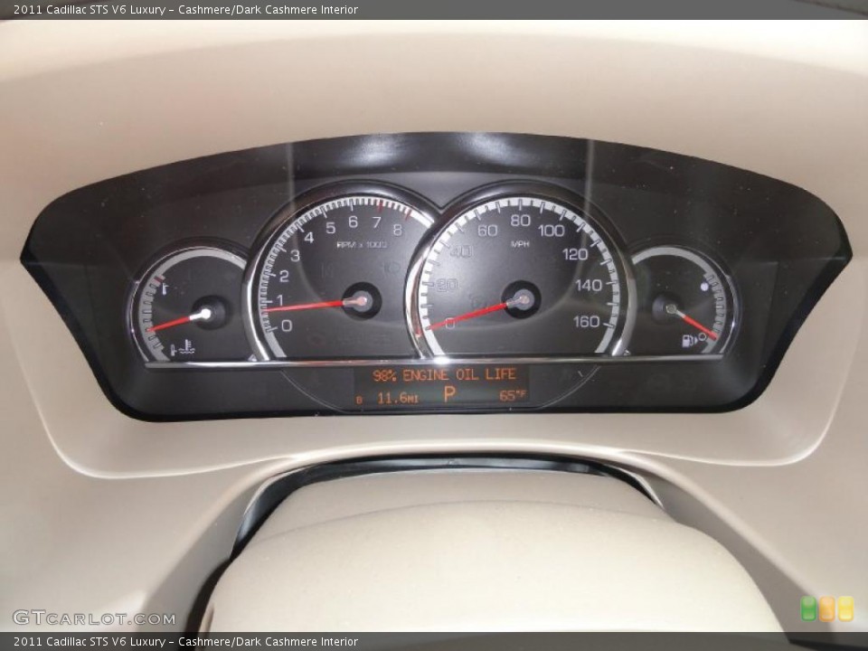 Cashmere/Dark Cashmere Interior Gauges for the 2011 Cadillac STS V6 Luxury #48041366