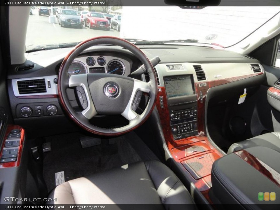 Ebony/Ebony Interior Dashboard for the 2011 Cadillac Escalade Hybrid AWD #48042203